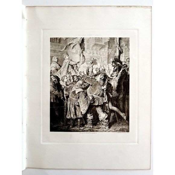 Henry V The 5th Rejects Falstaff Photo Gravure Victorian 1894 Art Grutzner DWS11 - Picture 2 of 3